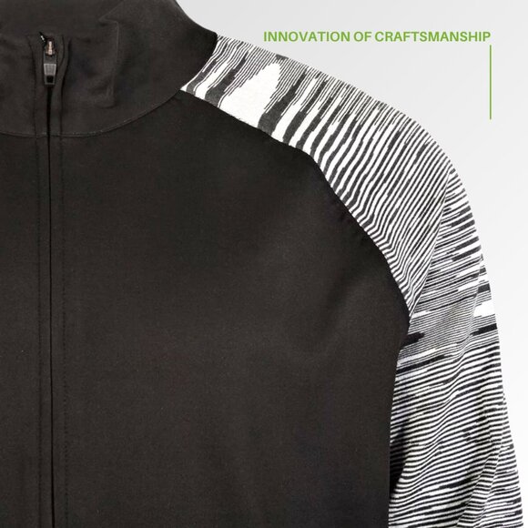 ADIDAS X MISSONI Men's 'PHX' Knit Space-Dyed Melange Jacket Black/White/Gray - L - Picture 6 of 13